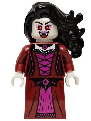 Vampire, Dark Red Dress, Black Hair