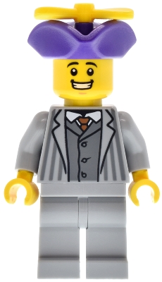 Light Bluish Grey Suit, Dark Purple Tricorn
