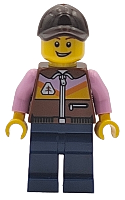 Passenger, Reddish Brown Torso, Dark Blue Legs, Reddish Brown Cap