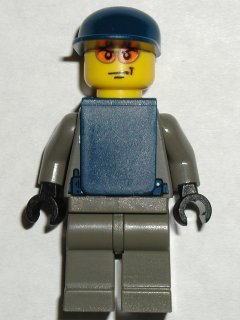 Police - Security Guard, Dark Gray Legs, Dark Blue Cap, Dark Blue Vest