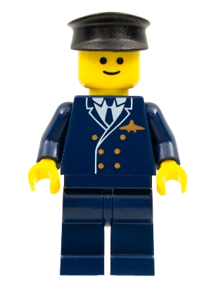Airport - Pilot, Dark Blue Legs, Dark Blue Top, Black Hat