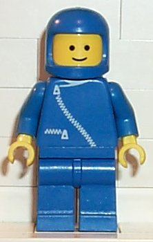Jacket with Zipper - Blue, Blue Legs, Blue Classic Helmet