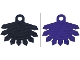 Part No: 101636  Name: Minifigure Cape Cloth, 9 Triangular Points with Black and Dark Purple Sides