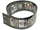 Part No: 102735  Name: Plastic Filmstrip / Roll with Black Frames and 20 Disney Film Images Pattern