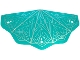 Part No: 105041  Name: Plastic Dark Turquoise Conical Roof with Silver Geometric Triangles Pattern