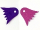 Part No: 38301  Name: Minifigure Cape Cloth, Scalloped, Dark Purple Side / Magenta Side - Traditional Starched Fabric