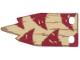 Part No: 39019  Name: Cloth Flag 6.5 x 4 Wave with Dark Red Triangles and Dark Tan Lines on Tan Background Pattern