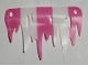 Lot ID: 356577566  Part No: 41375pls01b  Name: Plastic Part for Set 41375 - Sail, Ragged with 3 Dark Pink and 2 White Stripes Pattern