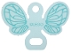 Part No: 42661pls01b  Name: Plastic Part for Set 42661 - Wings Fairy / Bumblebee Shape with Dark Turquoise Veins on Light Aqua Background Pattern