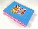 Part No: 53474  Name: Clikits Notebook with Trans-Pink Spiral, Pink Pages, and Trans-Aqua Cover with 3 Holes and Heart, Daisy, and Star Characters Pattern