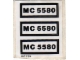 Part No: 5580stk01  Name: Sticker Sheet for Set 5580 - (197925)