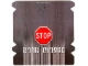 Lot ID: 416235897  Part No: 61767  Name: Plastic Ramp Cover with Stop Sign and 'ROAD CLOSED' Pattern (8492)