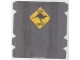 Lot ID: 366719170  Part No: 61768  Name: Plastic Ramp Cover with Tire Tracks and 'JUMP AHEAD' Kangaroo Sign Pattern (8490)