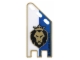 Lot ID: 372219609  Part No: 70404pls01a  Name: Plastic Part for Set 70404 - Flag with Squared Ends with Black and Gold Lion with Crown on Blue and White Halves Pattern
