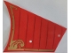 Lot ID: 303161081  Part No: 70738pls01a  Name: Plastic Part for Set 70738 - Red Sail with Dark Red Lines and Gold Trim and Wave Pattern