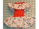 Lot ID: 400342648 Part No: 71766 Name: Scala, Clothes Female Dress with Red Neck Ribbon, Green and Pink Flower Pattern Lot ID: 400342648 Part No: 71766 Name: Scala, Clothes Female Dress with Red Neck Ribbon, Green and Pink Flower Pattern