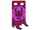 Part No: 71832pls01c  Name: Plastic Part for Set 71832 - Banner Flag with Red Energy and Dark Purple Dragon Head on Magenta Background Pattern