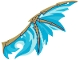 Part No: 71836pls01a  Name: Plastic Part for Set 71836 - Dragon Wing with Gold Spines with Dark Purple Outline, Light Aqua, Medium Azure and Dark Azure Membranes Pattern