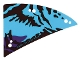 Part No: 75572pls02d  Name: Plastic Part for Set 75572 - Wing Banshee Ikran Right Tailwing with Medium Blue, Dark Brown, and Dark Purple Skin Pattern