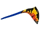 Part No: 75574pls01b  Name: Plastic Part for Set 75574 - Wing Dragon Toruk Right Tailwing with Black Veins and Red, Bright Light Orange, Yellow, and Blue Trim Pattern