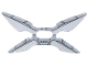 Part No: 76269pls01b  Name: Plastic Part for Set 76269 - Wings with Silver Panels and Hexagons and Dark Bluish Gray Lines Pattern