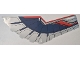 Part No: 76296pls01a  Name: Plastic Part for Set 76296 - Captain America Wing with Dark Blue, Red and Silver Armor Panels Pattern