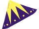 Part No: 79303  Name: Cloth Tent / Roof Wide with Dark Purple and Bright Light Yellow Zigzag and Stars Pattern