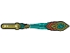 Part No: 80045pls01c  Name: Plastic Part for Set 80045 - Streamer / Tassel with Gold, Red, and Dark Turquoise Surface Pattern