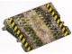 Part No: 8165ppr01  Name: Paper Plastic Laminated, Ramp with Black and Yellow Danger Stripes and Tire Tracks for Set 8165 (84605/4540612)