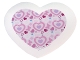 Part No: 853552pls01  Name: Plastic Part for Set 853552 - Vinyl Touch Pad Heart with White Border, Butterflies, Hearts, and 2 x 2 Studs Pattern