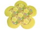 Part No: 853552pls03  Name: Plastic Part for Set 853552 - Vinyl Touch Pad Flower with Mustard Yellow Border, Butterflies, Flowers, and 2 x 2 Studs Pattern