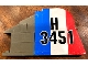 Part No: BA277pb01  Name: Stickered Assembly 10 x 1 x 5 with Black 'H 3451' on French Flag Pattern on Both Sides (Stickers) - Set 3451