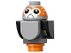 Part No: Porg01a  Name: Porg, Star Wars with Black Wings and Tail, V-Shaped between Eyes - Brick Built