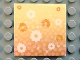 Part No: clikits076pb01  Name: Clikits Frame Insert, Paper 4 x 4 with Flowers and Spots on Orange Gradient Background Pattern