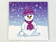 Part No: clikits076pb22  Name: Clikits Frame Insert, Paper 4 x 4 with Snowman, Snowballs, and Snowflakes Pattern