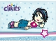 Part No: clikits157pb02  Name: Clikits Paper 18 x 12 with Star Character and Clikits Logo on Starry Background Pattern