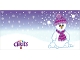 Part No: clikits261pb03  Name: Clikits Paper, Card with 3 Holes with Snowman, Snowballs, Snowflakes, and Logo Pattern