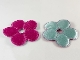 Part No: clikits301  Name: Clikits, Icon Accent Cloth Puffy Flower 5 Petals 5 1/2 x 5 1/2