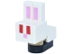 Part No: minebunny06  Name: Minecraft Bunny / Rabbit Baby, White Body - Brick Built