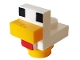 Part No: minechicken05  Name: Minecraft Chicken, Baby with Bright Light Orange Feet - Brick Built