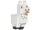 Part No: minellama03  Name: Minecraft Alpaca / Llama, Baby, White with Dark Tan Spots, Tile on Back - Brick Built