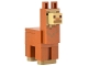Part No: minellama04  Name: Minecraft Alpaca / Llama, Dark Orange - Brick Built