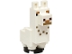Part No: minellama05  Name: Minecraft Alpaca / Llama, Baby, White with Dark Tan Spots, Studs on Back - Brick Built