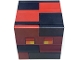 Part No: minemagma02  Name: Minecraft Magma Cube, Large with Black and Dark Red Exterior - Brick Built