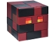 Part No: minemagma03  Name: Minecraft Magma Cube, Large (Black, Dark Red, and Reddish Brown Exterior, Light Bluish Gray Technic, Pin 3L) - Brick Built