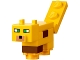Part No: mineocelot01  Name: Minecraft Ocelot (Bright Light Orange Plate, Round 1 x 1 with Flower Edge Feet) - Brick Built