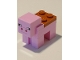 Part No: minepig04  Name: Minecraft Pig with Saddle - Brick Built