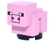 Part No: minepig08  Name: Minecraft Pig, Baby (Plain Snout with Black Outline) - Brick Built