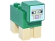 Part No: minesheep17  Name: Minecraft Sheep, Green - Brick Built