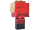 Part No: minestrider03  Name: Minecraft Strider (Red Plate 1 x 3, Orange Jumper Plates, Light Bluish Gray Round Plates 1 x 1 with Open Stud) - Brick Built
